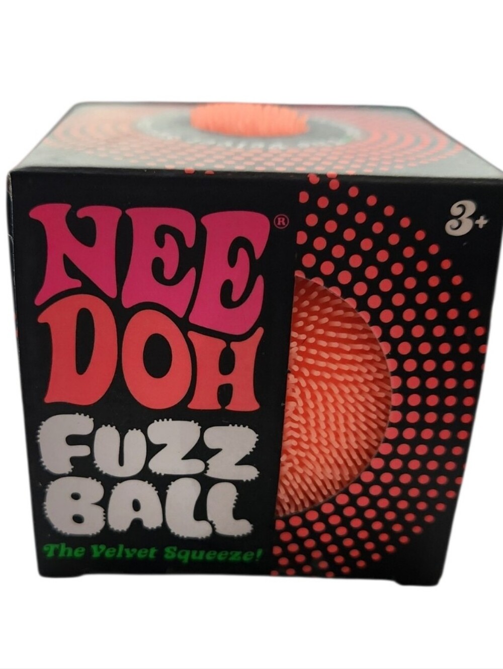 New NeeDoh Fuzz Ball Orange The Velvet Squeeze Squishy Stress Ball Fidget Play